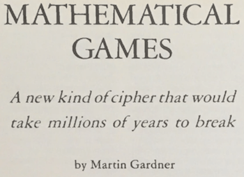 Detail of Gardner's publication in Scientific American